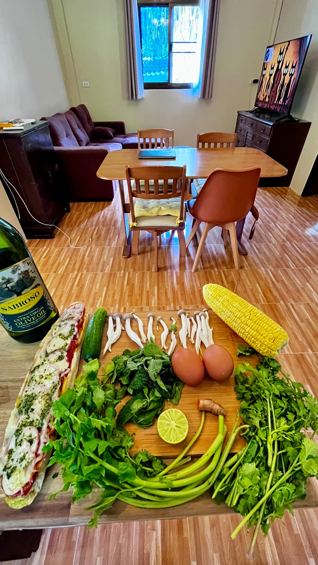Fresh ingredients prepared for an Ayurvedic cooking gathering
